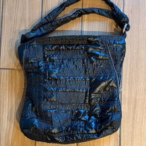 Nannini Black "FIRENZE" Puffer Logo bag - NWOT